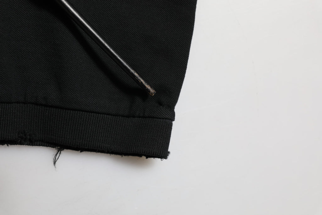 Dolce & Gabbana Schwarzes Baumwoll-Poloshirt mit Grafikdruck T-shirt