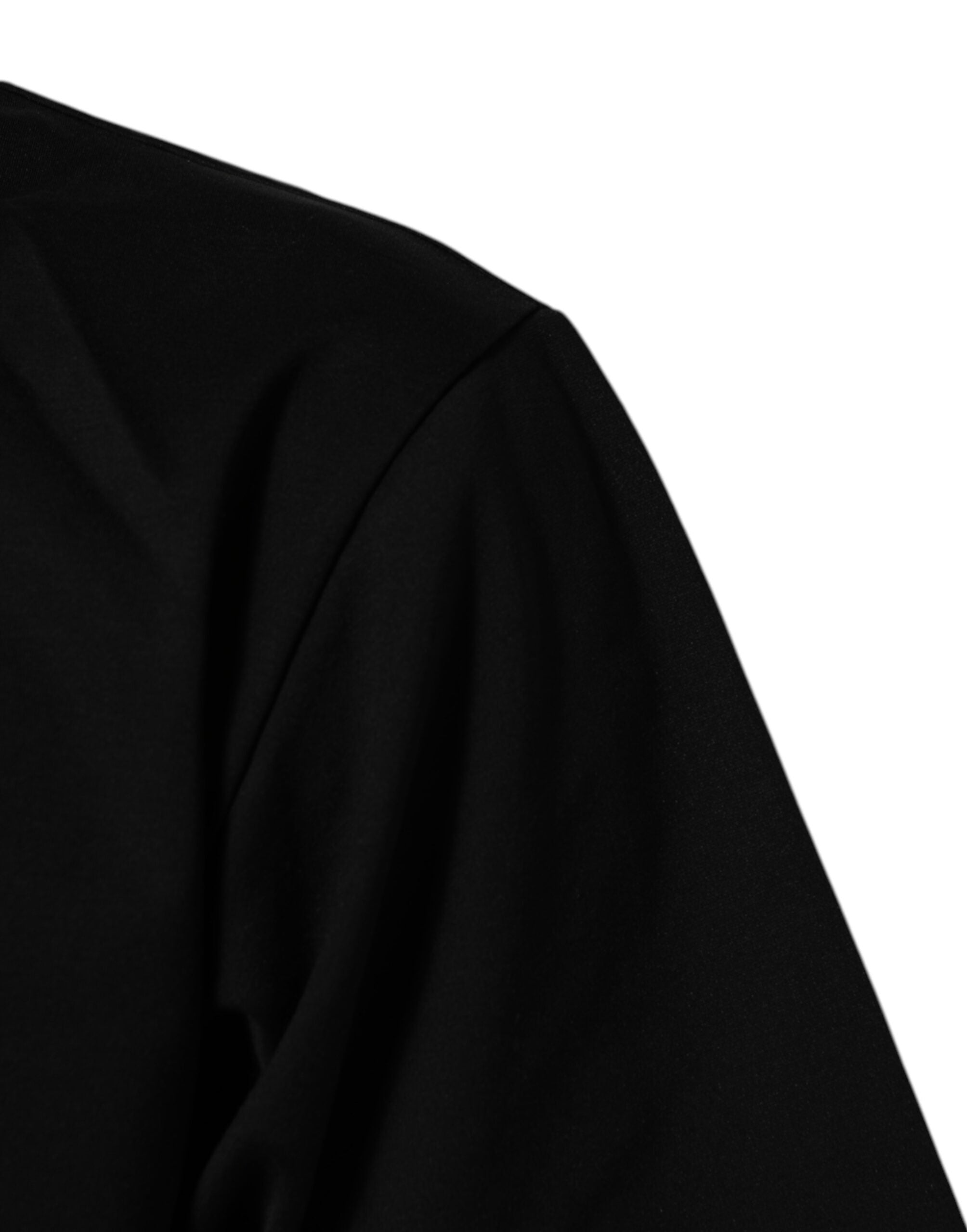 Dolce & Gabbana Schwarzes Logo Print Baumwolle Männer T-Shirt mit Rundhalsausschnitt