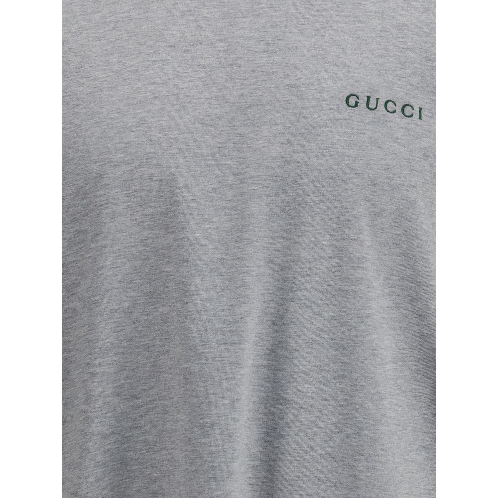 Gucci Baumwoll-T-Shirt mit gesticktem Logo