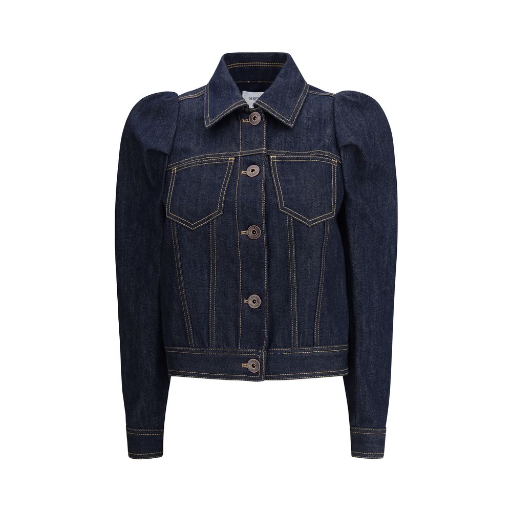 Alexander McQueen Denim-Jacke mit spitzen Schultern