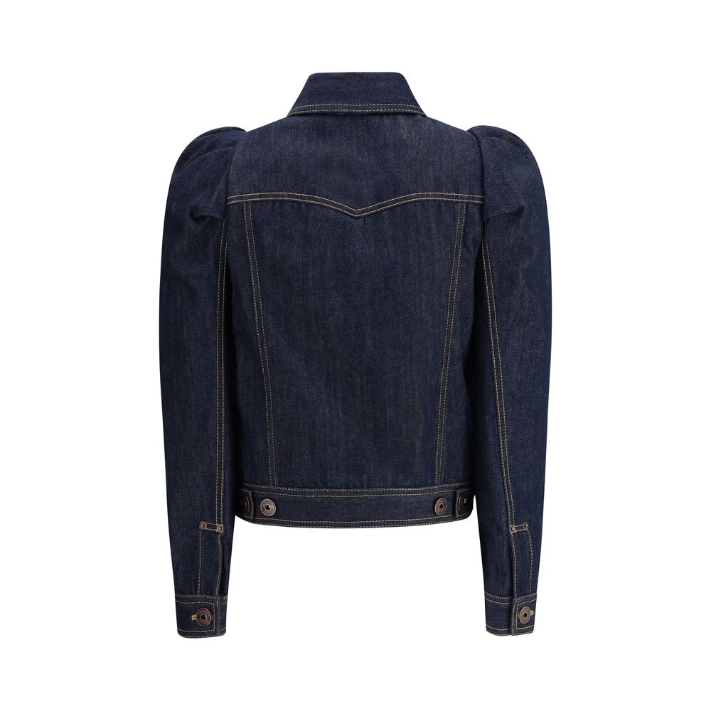 Alexander McQueen Denim-Jacke mit spitzen Schultern
