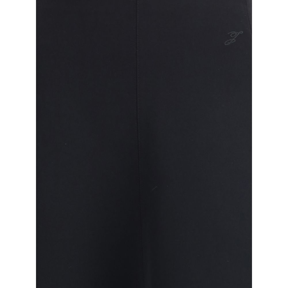 Jacquemus Schwarzer Baumwollrock in Midi-Länge