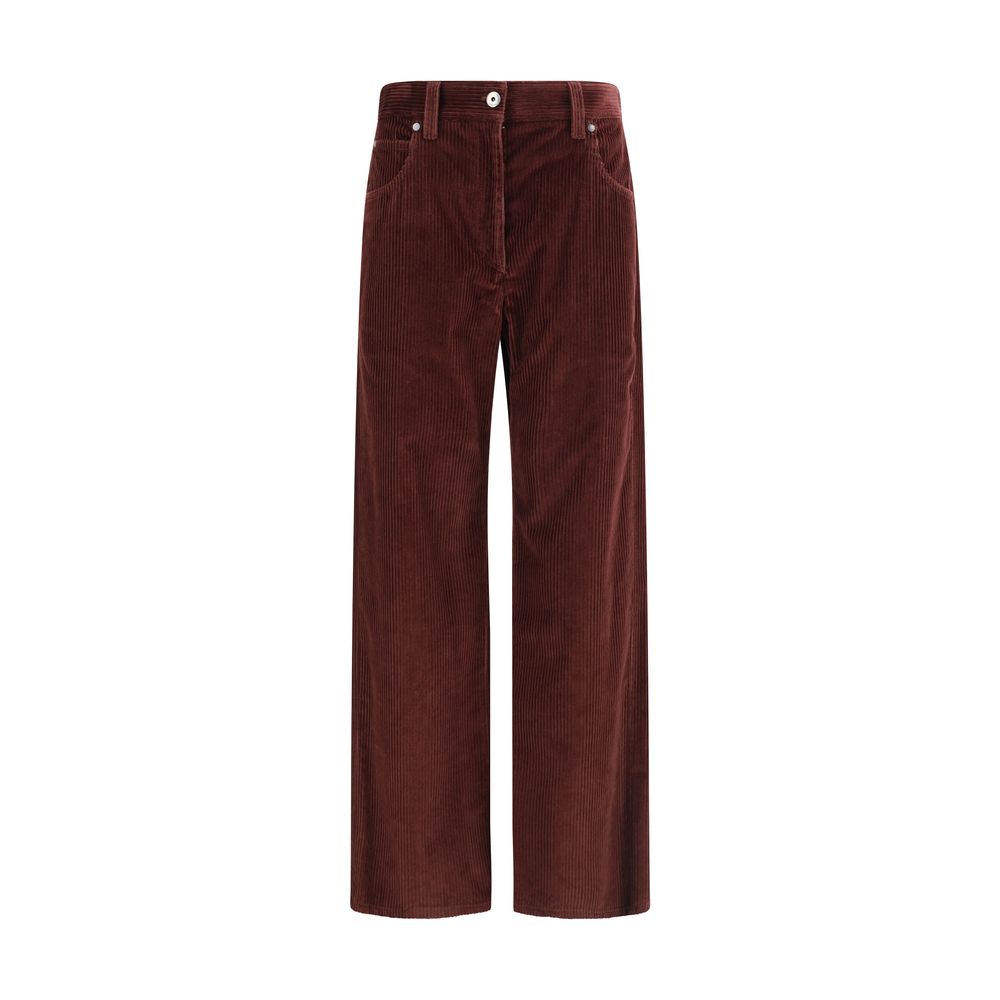 Brunello Cucinelli Gerade Samt-Hose