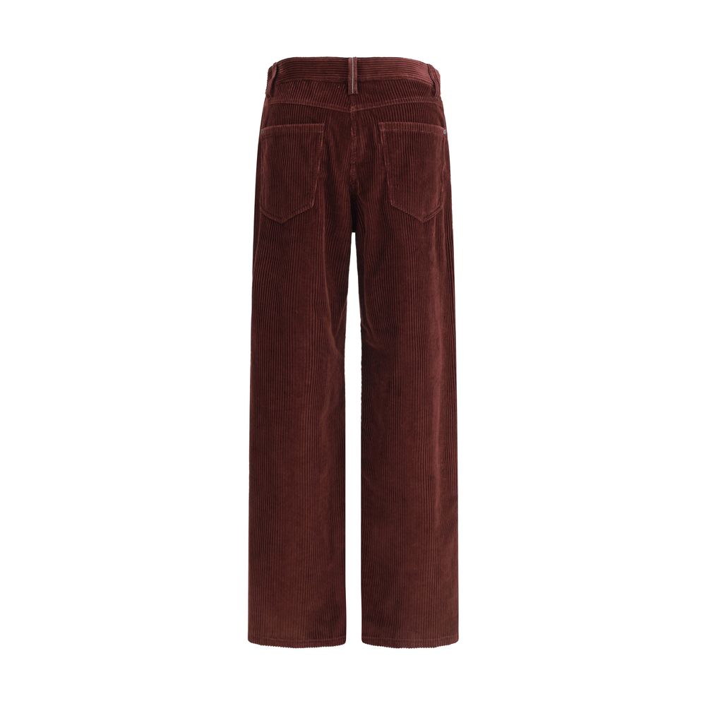 Brunello Cucinelli Gerade Samt-Hose