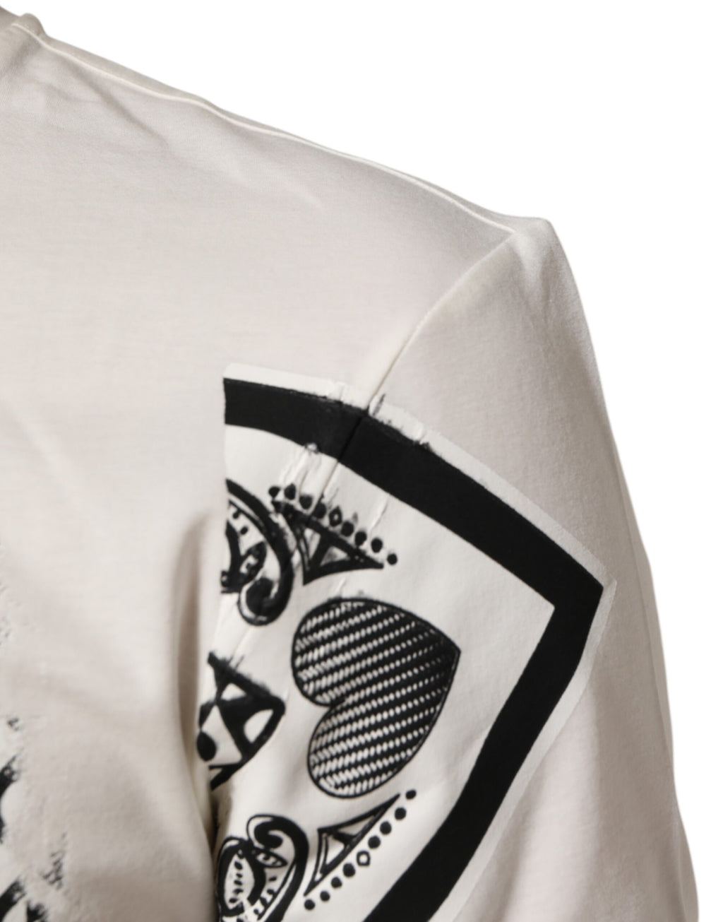 Dolce & Gabbana Weißes Baumwoll-Logo Bandana Print Herren-T-Shirt