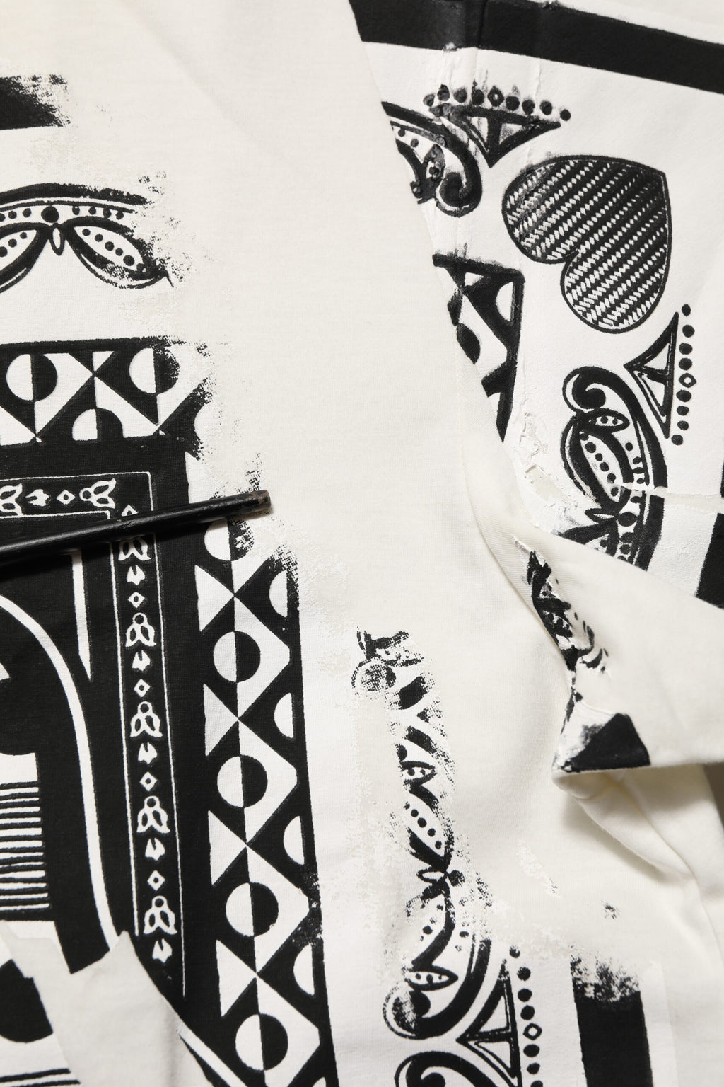 Dolce & Gabbana Weißes Baumwoll-Logo Bandana Print Herren-T-Shirt