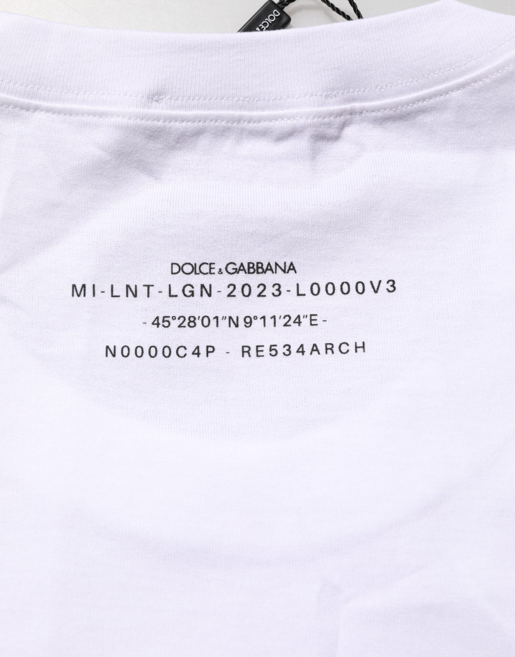 Dolce & Gabbana Weißes ärmelloses bedrucktes Tank-T-Shirt aus Baumwolle