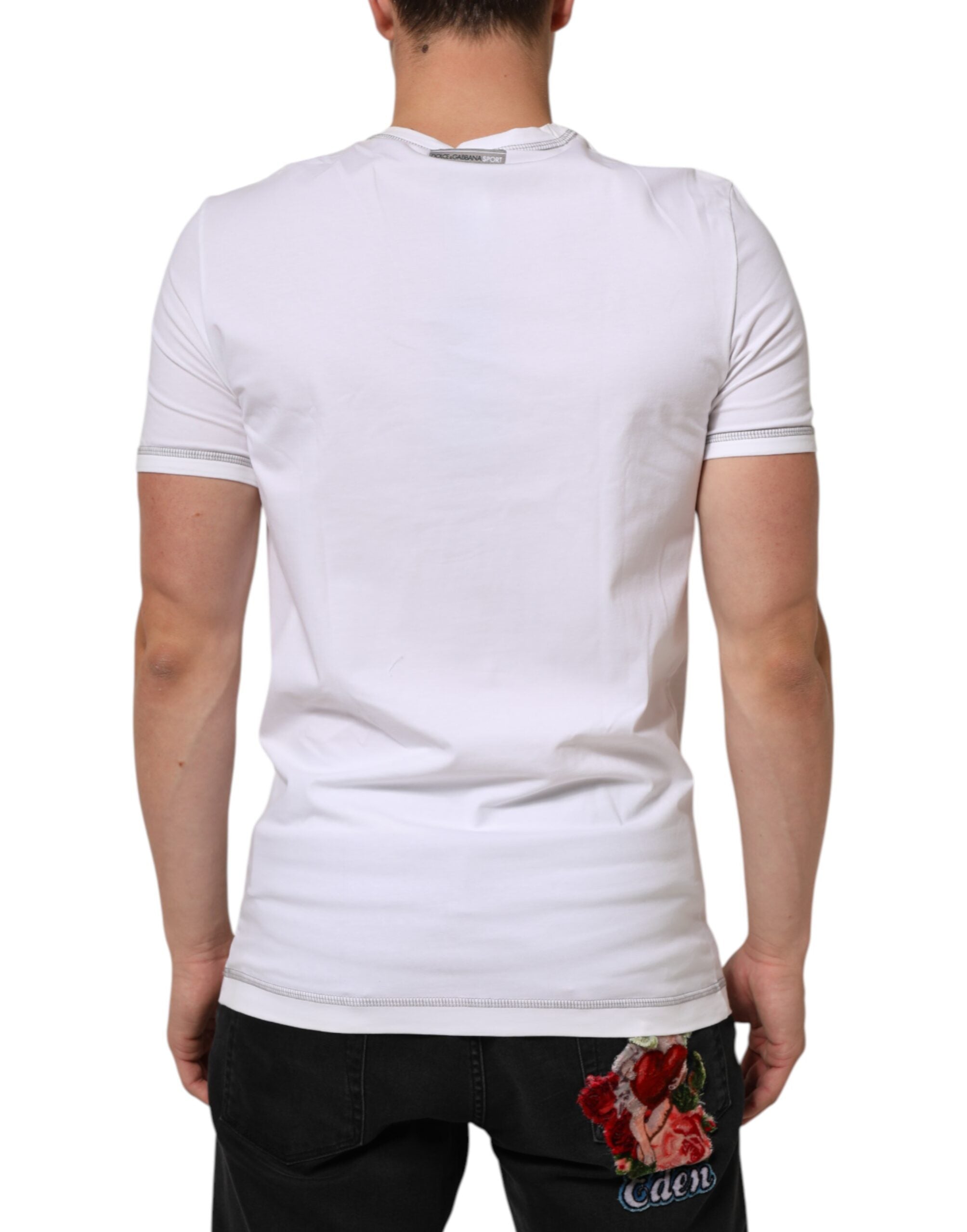 Dolce & Gabbana Weiß Baumwolle Rundhalsausschnitt Männer Unterwäsche T-Shirt