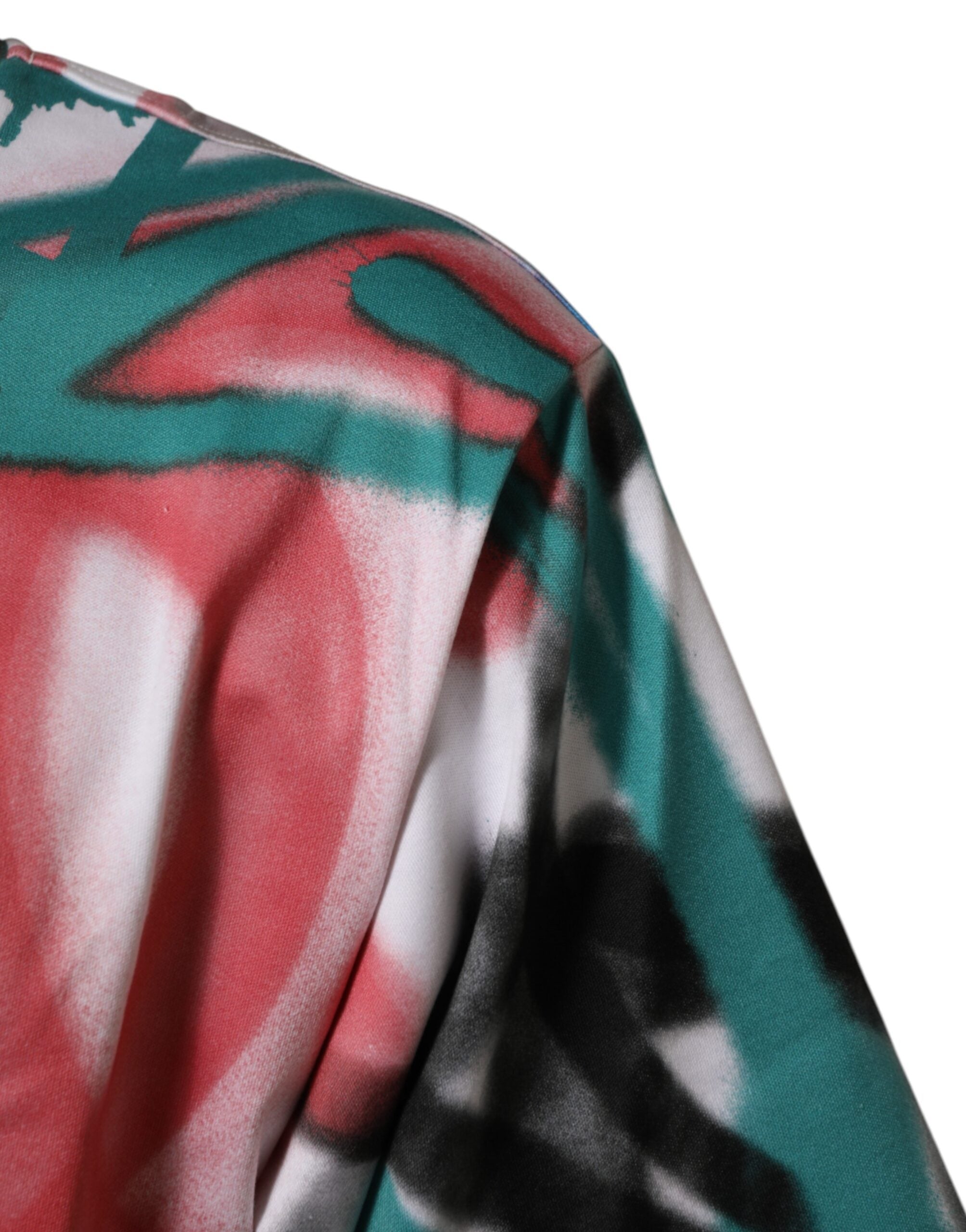 Dolce & Gabbana Weißes Graffiti-T-Shirt mit Rundhalsausschnitt und kurzen Ärmeln