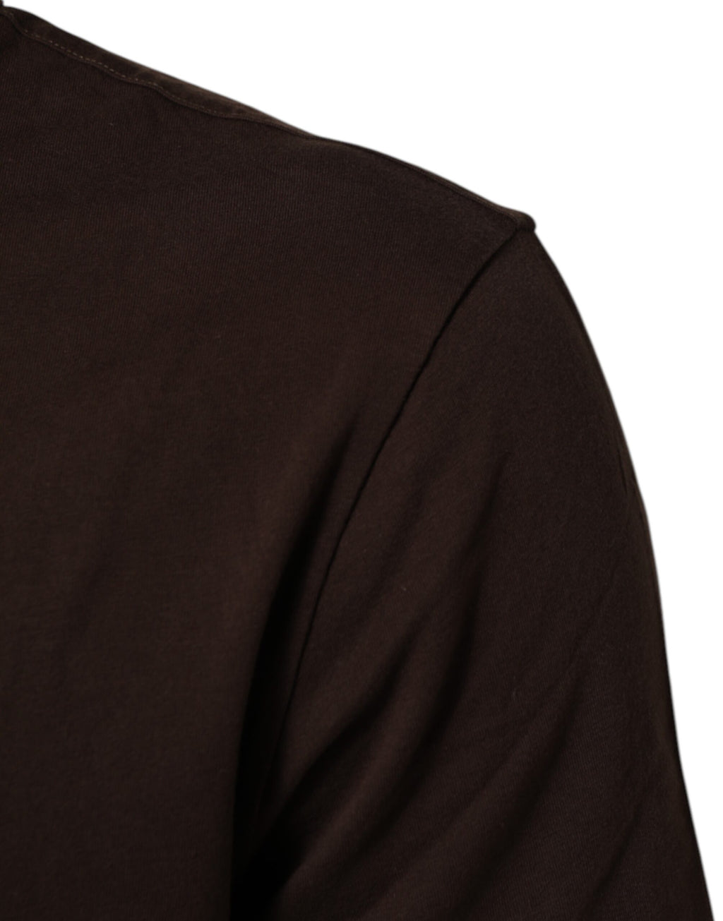 Dolce & Gabbana Braunes Münz-Lorbeer-T-Shirt mit Rundhalsausschnitt für Männer