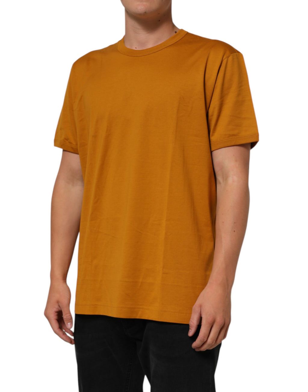 Dolce & Gabbana Golden Brown Crew Neck Kurzarm-T-Shirt
