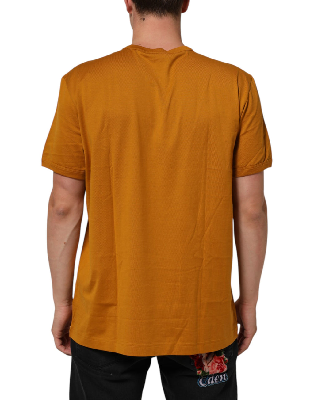 Dolce & Gabbana Golden Brown Crew Neck Kurzarm-T-Shirt
