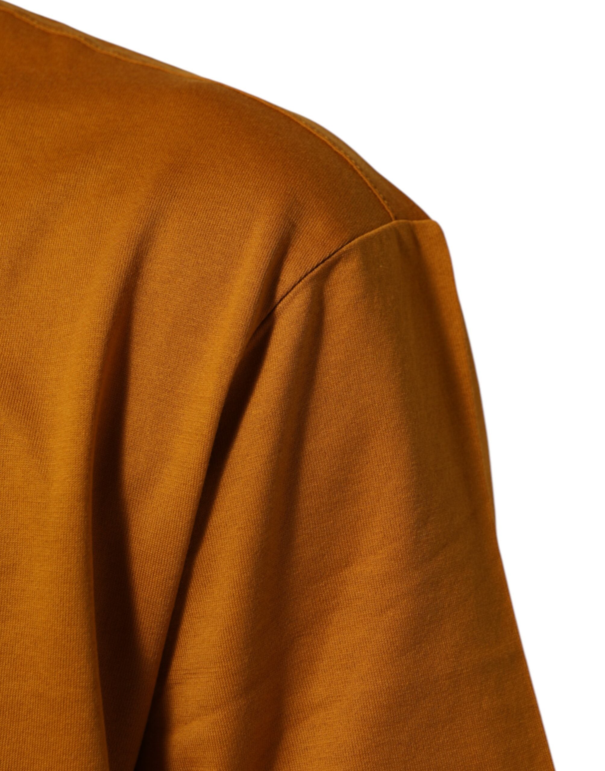 Dolce & Gabbana Golden Brown Crew Neck Kurzarm-T-Shirt