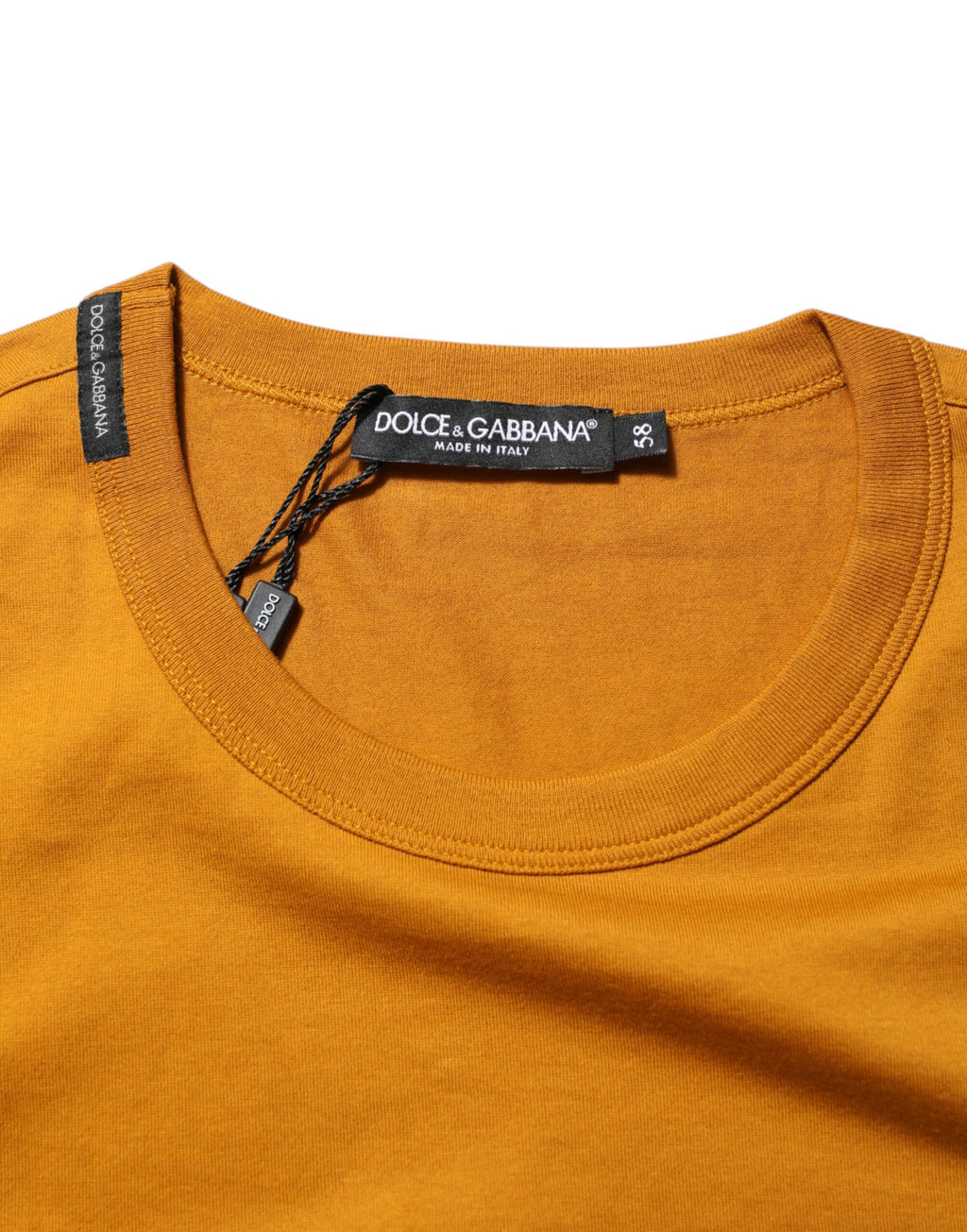 Dolce & Gabbana Golden Brown Crew Neck Kurzarm-T-Shirt