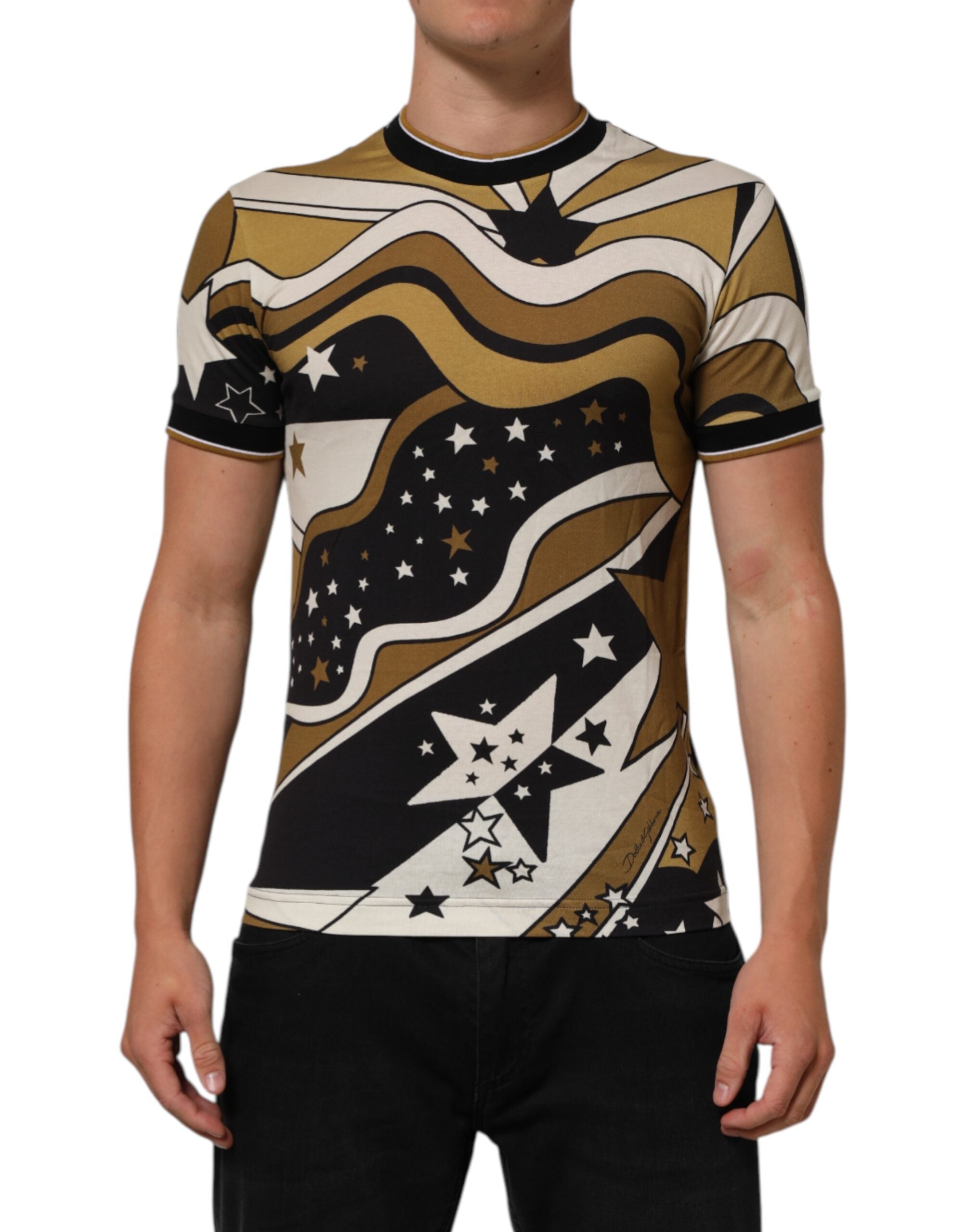 Dolce & Gabbana Multicolor Millennials Star CrewNeck T-Shirt