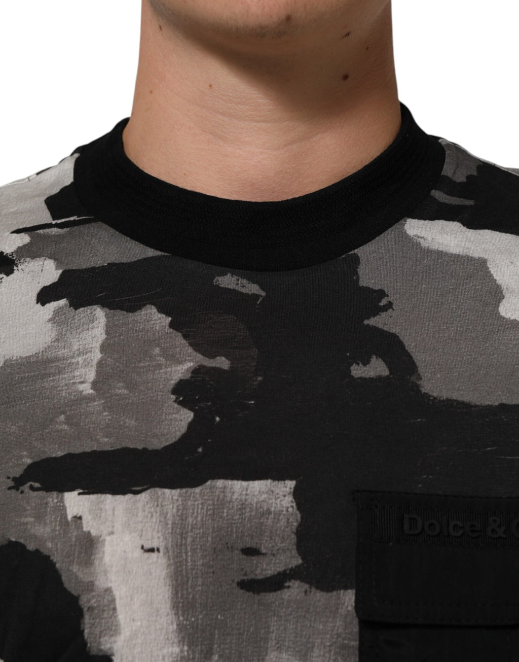Dolce & Gabbana Multicolor Camouflage Männer Kurzarm-T-Shirt