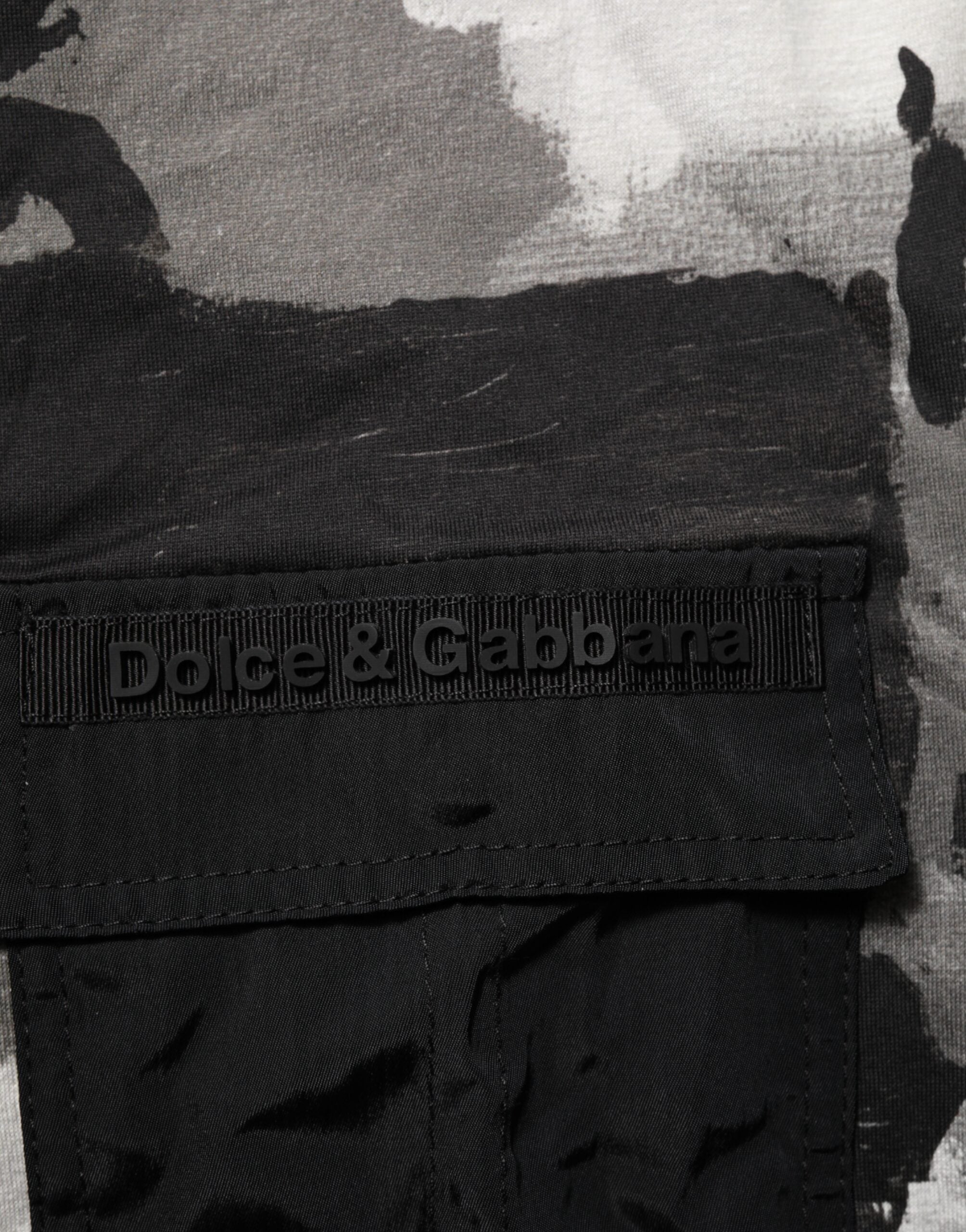 Dolce & Gabbana Multicolor Camouflage Männer Kurzarm-T-Shirt