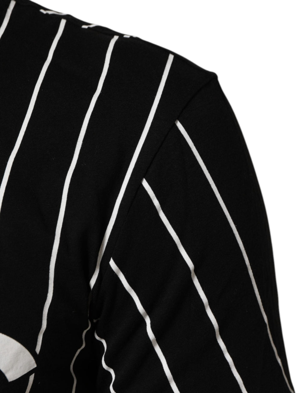 Dolce & Gabbana Schwarzes Baumwoll-T-Shirt mit Rundhalsausschnitt und Polka-Dots