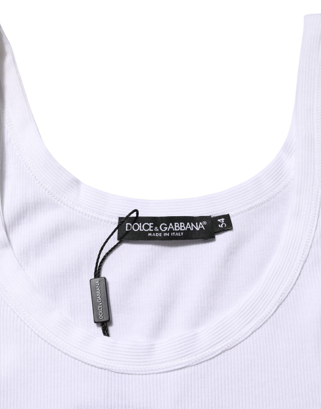 Dolce & Gabbana Weißes ärmelloses Rundhals-Tank-Top T-Shirt