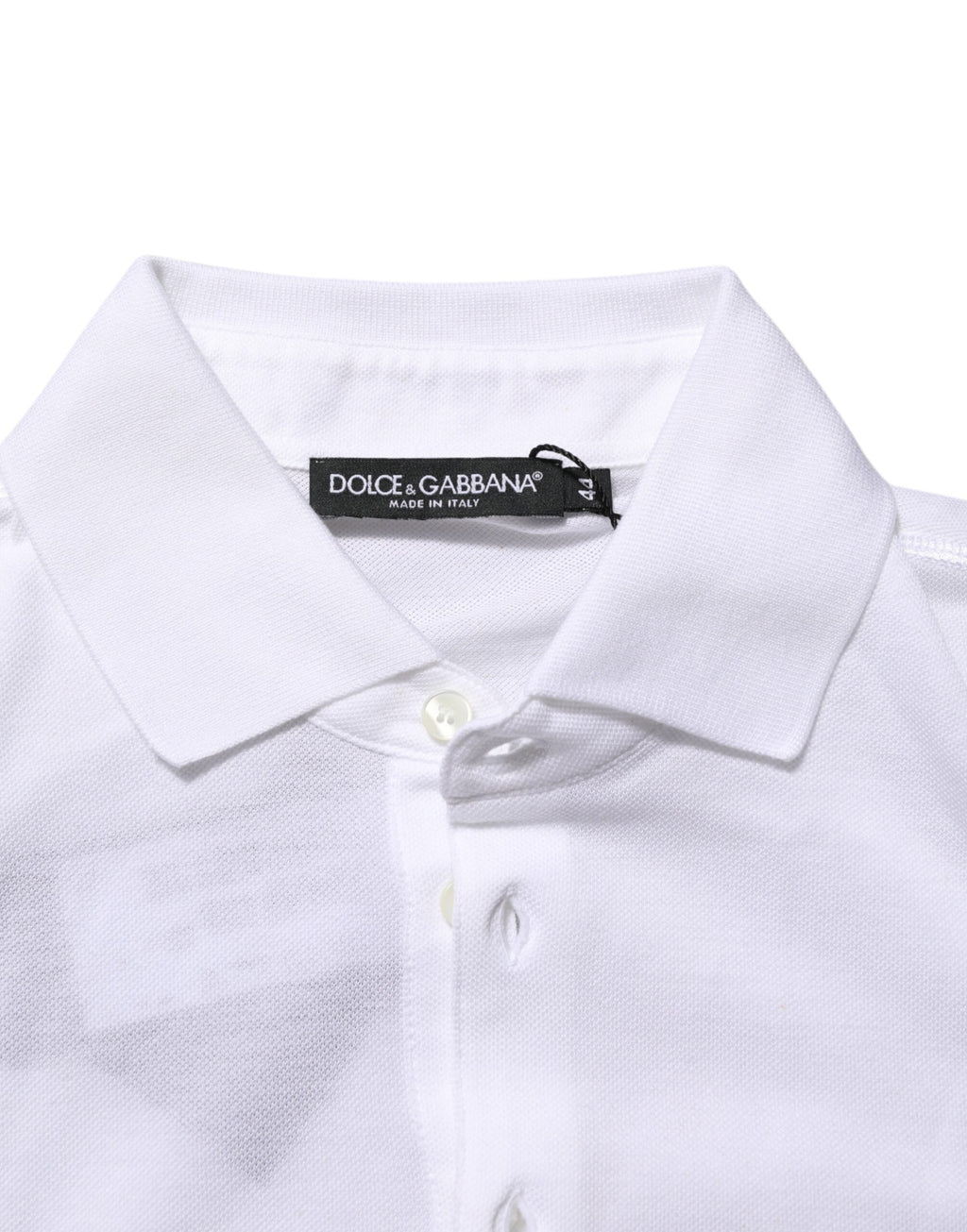 Dolce & Gabbana Weißes Polo-T-Shirt mit kurzen Ärmeln und Kragen