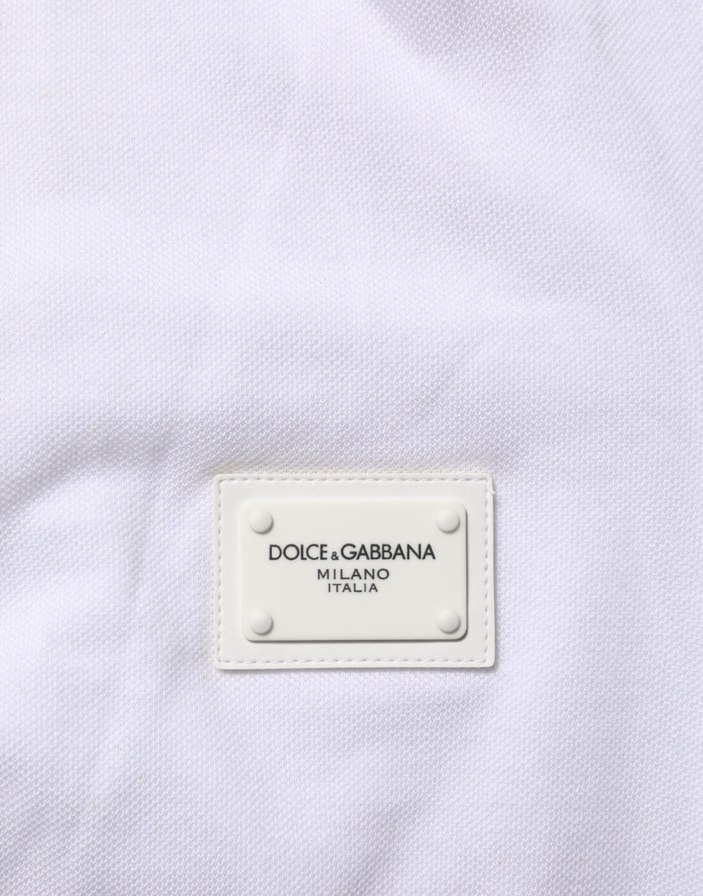 Dolce & Gabbana Weißes Polo-T-Shirt mit kurzen Ärmeln und Kragen