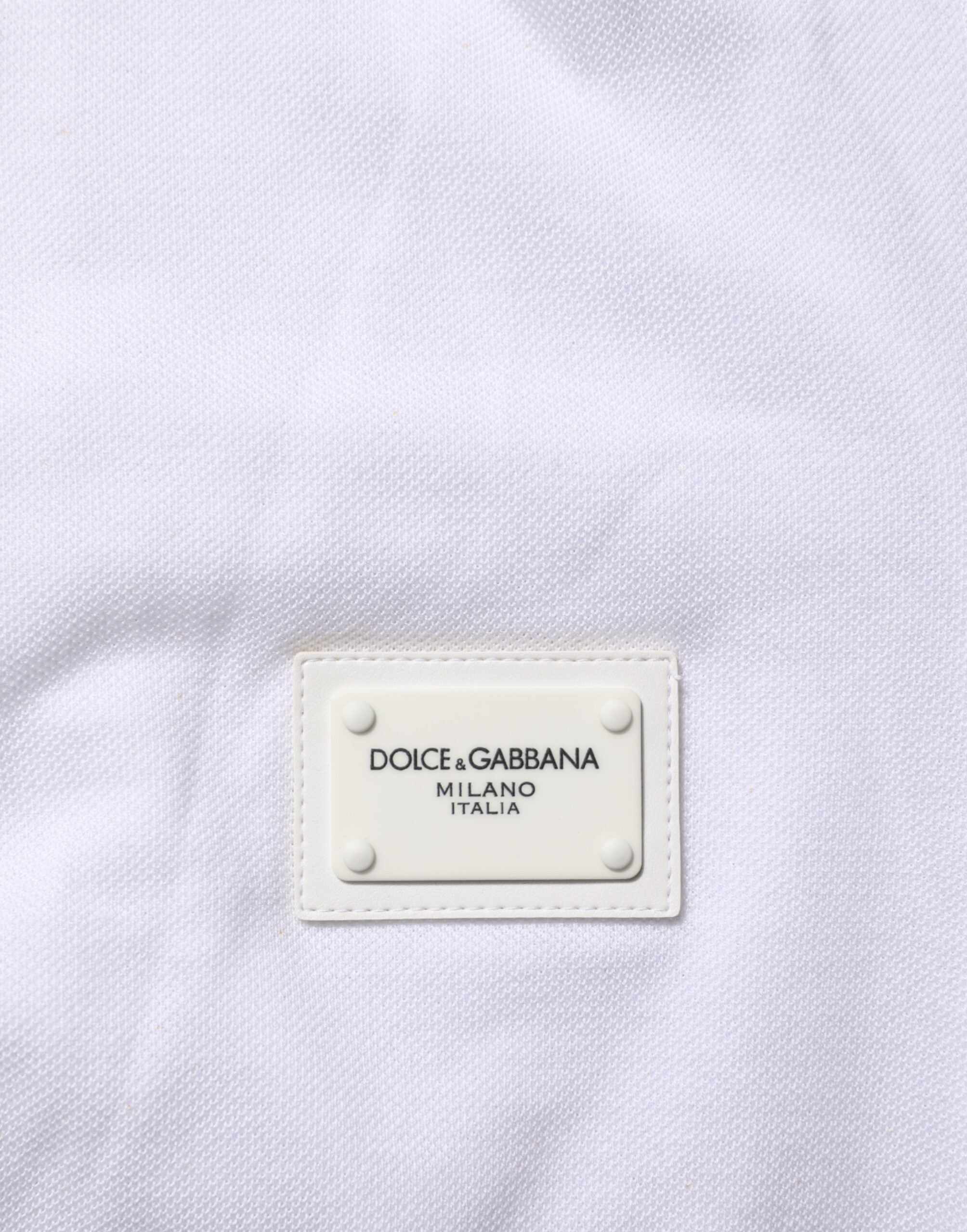 Dolce & Gabbana Weißes Polo-T-Shirt mit kurzen Ärmeln und Kragen
