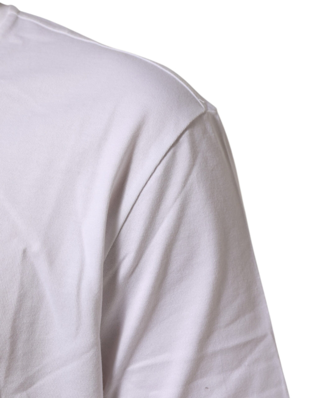 Dolce & Gabbana Weißes Baumwoll-T-Shirt mit Rundhalsausschnitt und kurzen Ärmeln