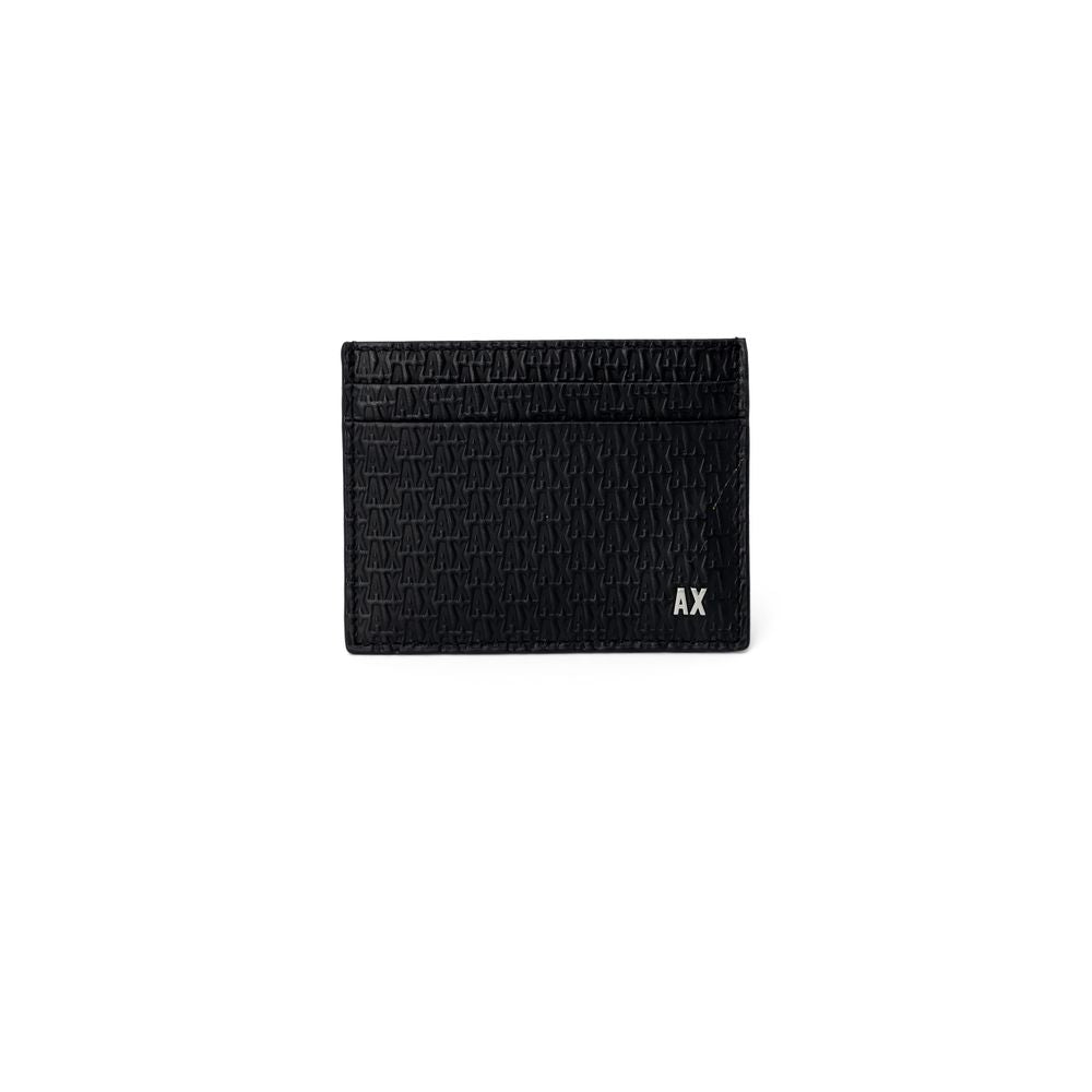 Armani Exchange Schwarzes Leder Portemonnaie