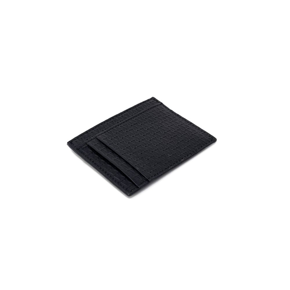 Armani Exchange Schwarzes Leder Portemonnaie