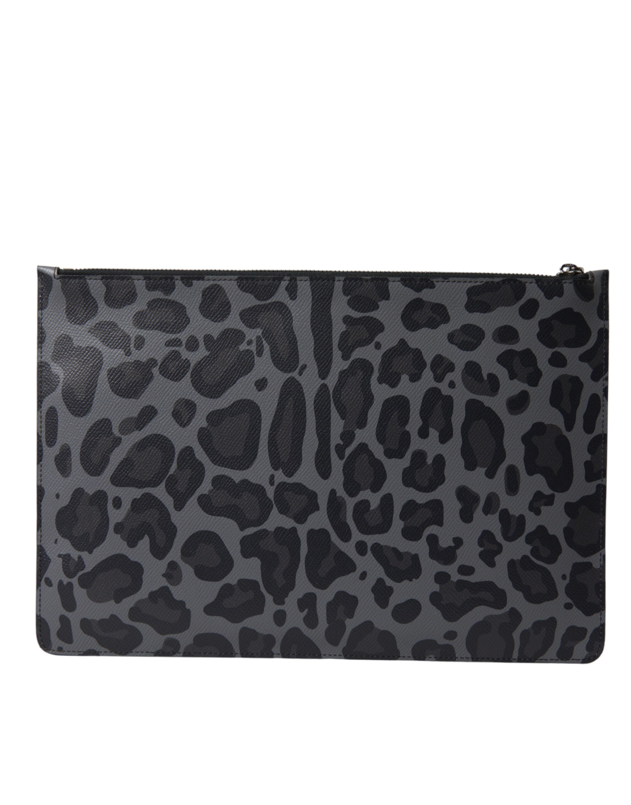 Dolce & Gabbana Multicolor Leopard Jacquard Logo Plaque Dokument Aktentasche Tasche