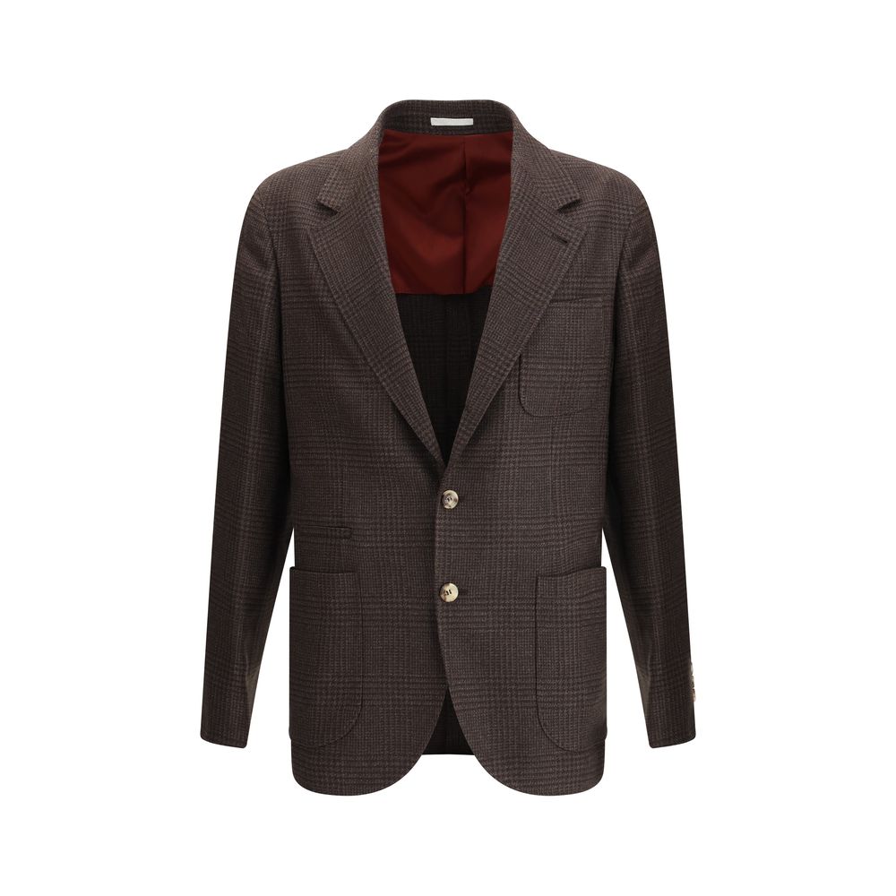Brunello Cucinelli Prinz-von-Wales-Wollblazer