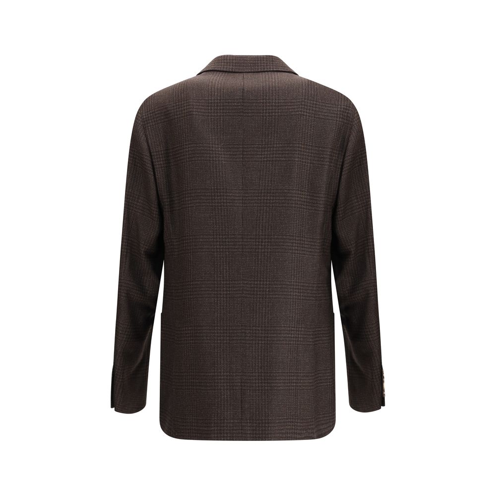 Brunello Cucinelli Prinz-von-Wales-Wollblazer