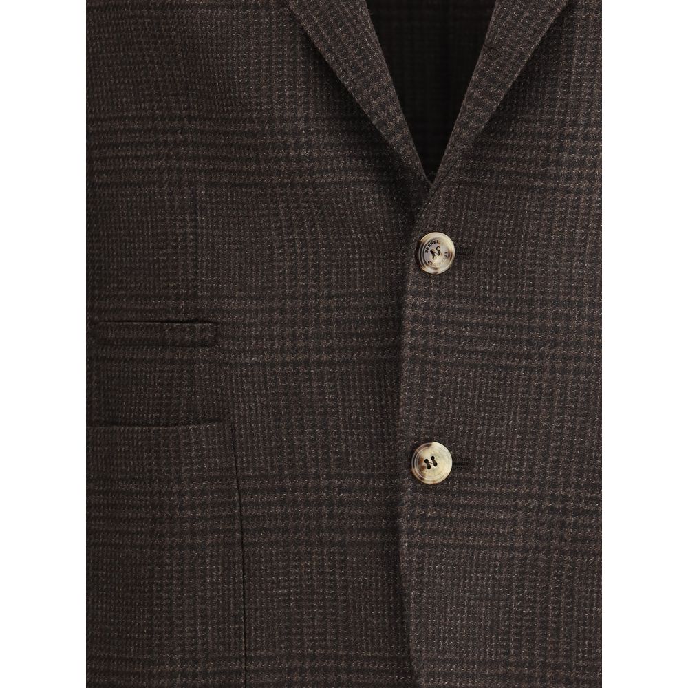 Brunello Cucinelli Prinz-von-Wales-Wollblazer