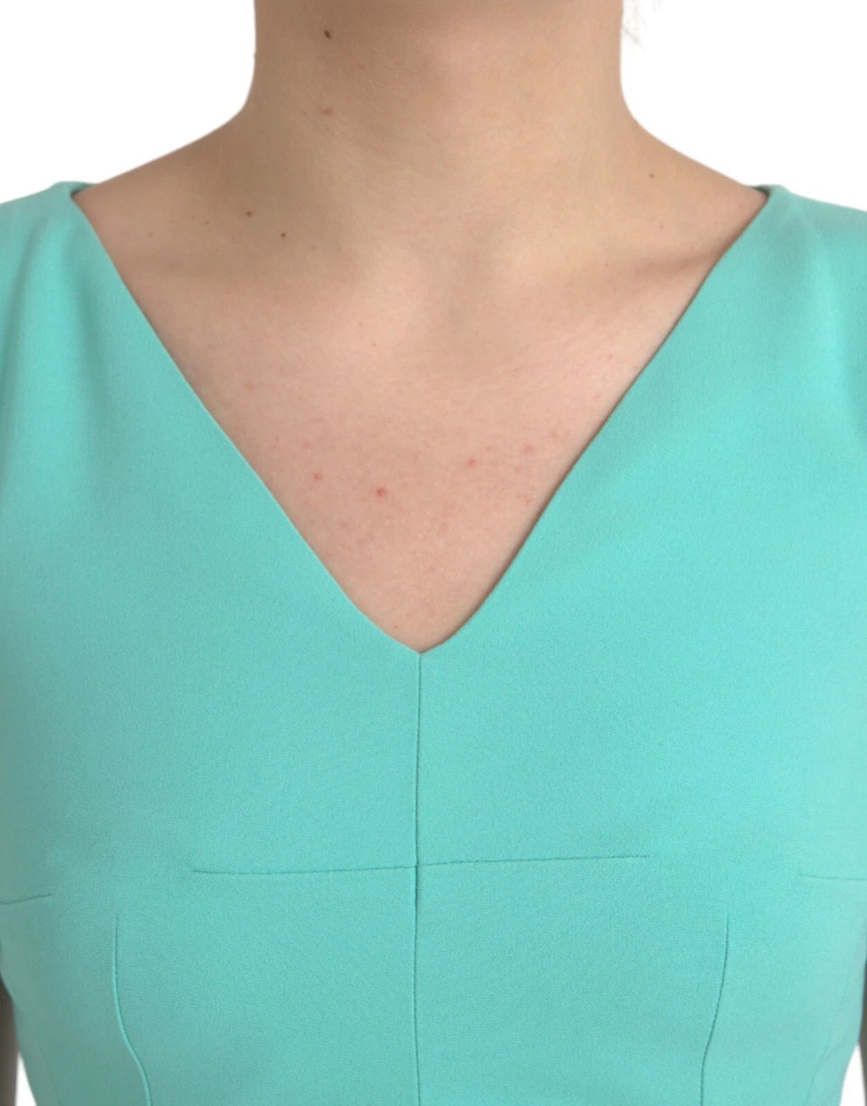 Dolce & Gabbana Grünes ärmelloses Midikleid aus Viskose