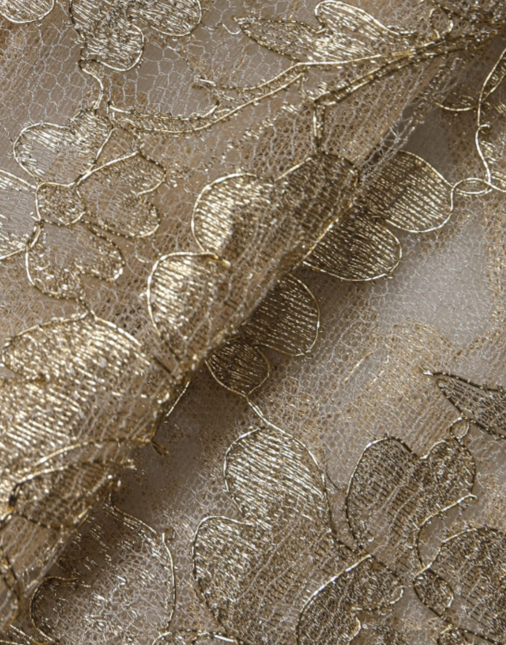 Dolce & Gabbana Goldfarbenes Minikleid mit floraler Spitze in A-Linie und Etui