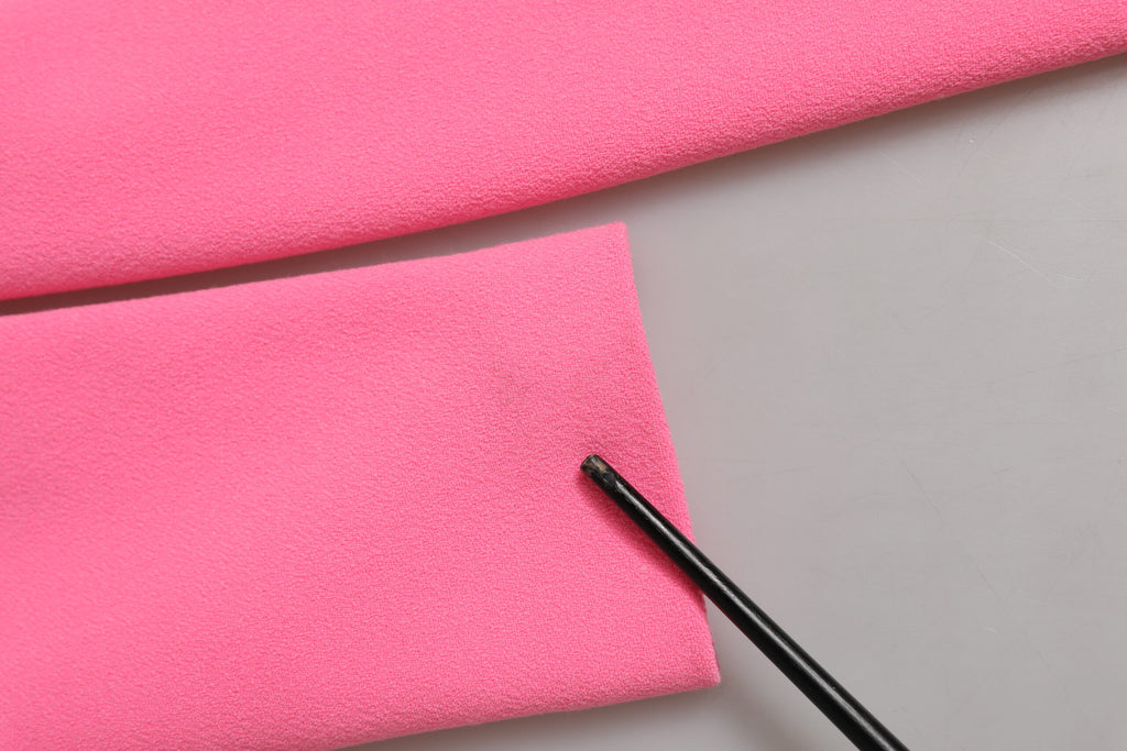 Dolce & Gabbana Rosa Polyester Langärmeliges Etuikleid Midikleid