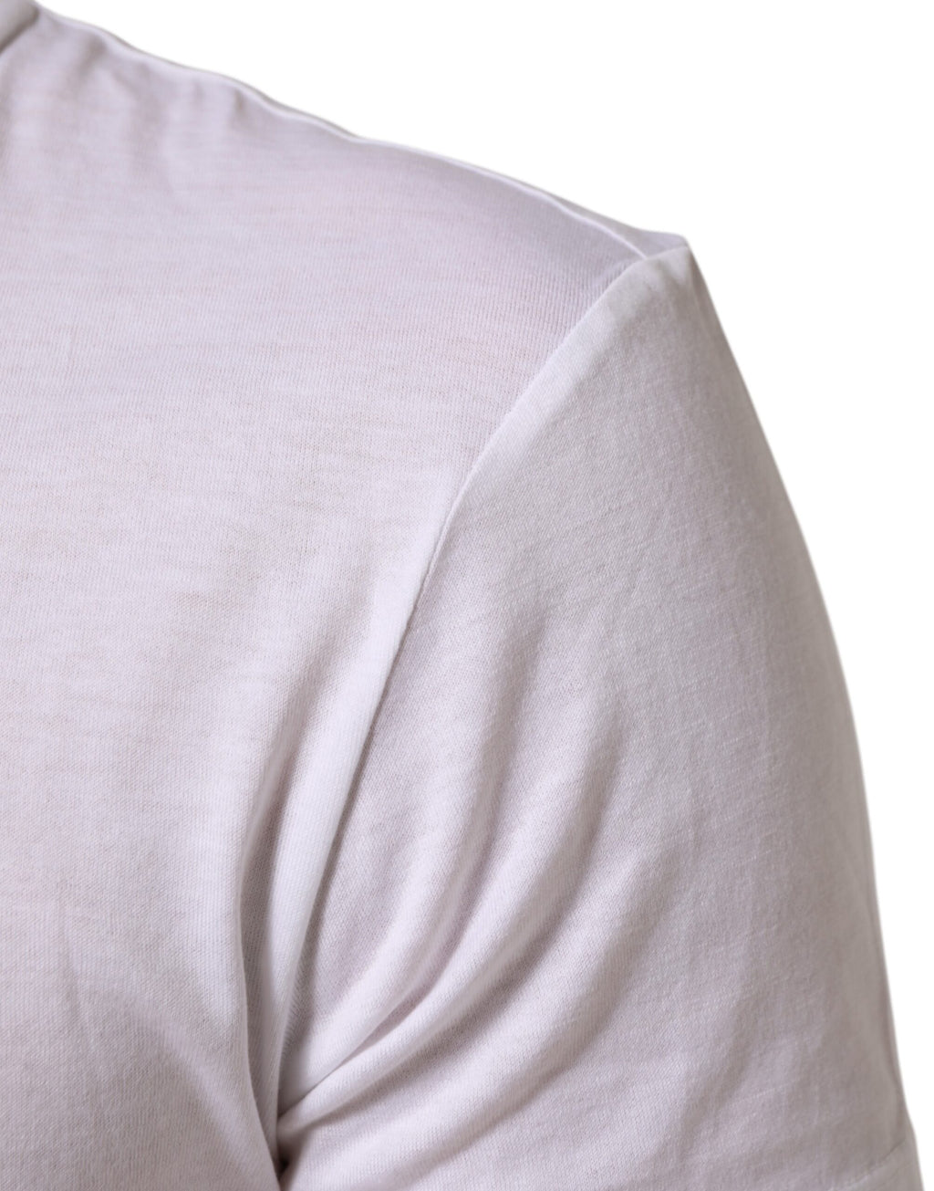 Dolce & Gabbana Weißes Logo Print Baumwolle Männer T-Shirt mit Rundhalsausschnitt