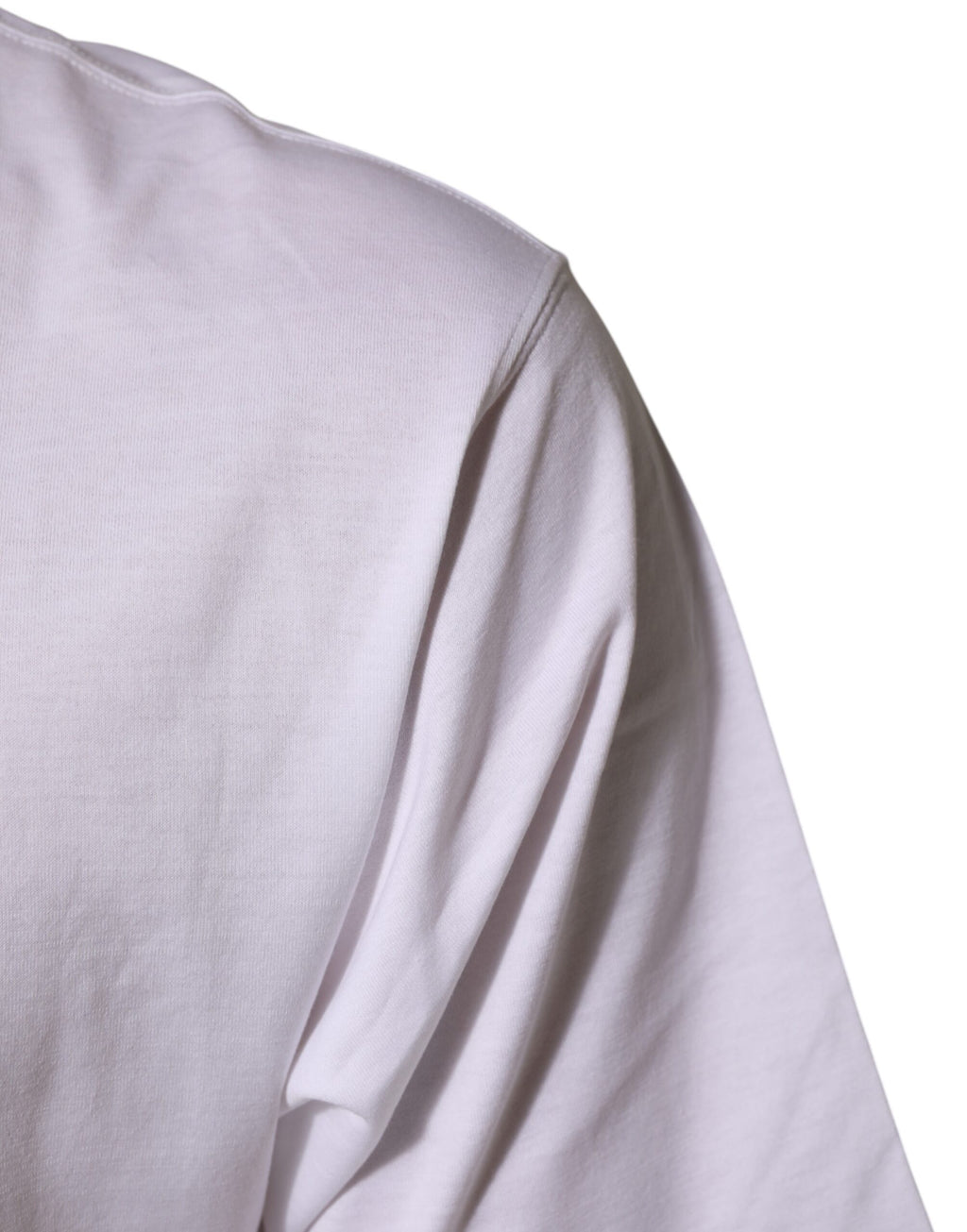 Dolce & Gabbana Weißes T-Shirt mit Rundhalsausschnitt und Engelsdruck aus Baumwolle für Männer