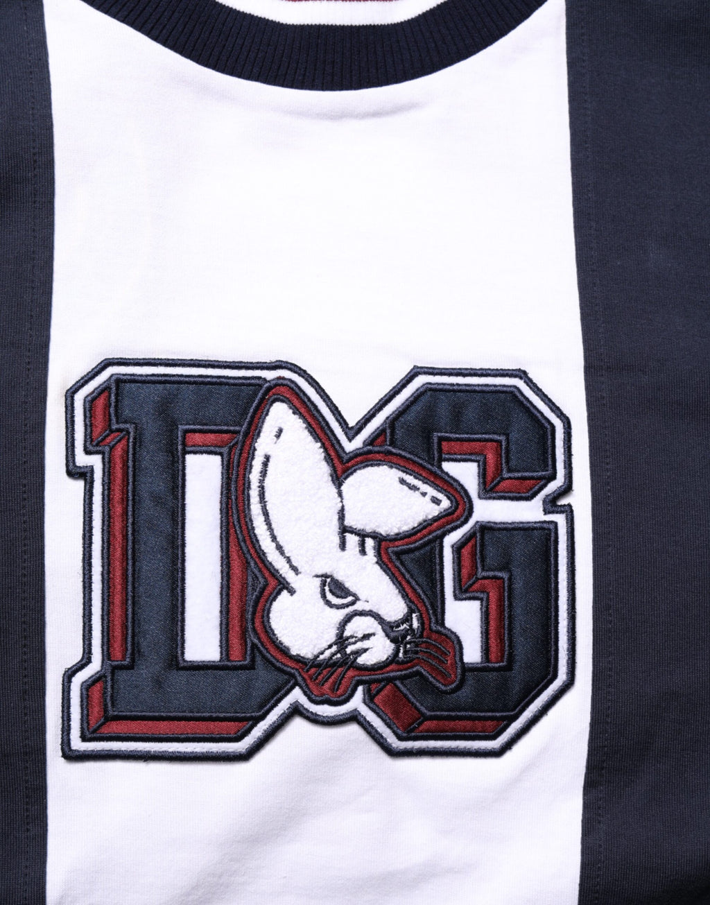 Dolce & Gabbana Mehrfarbig gestreiftes Baumwoll-T-Shirt mit Rundhalsausschnitt für Männer