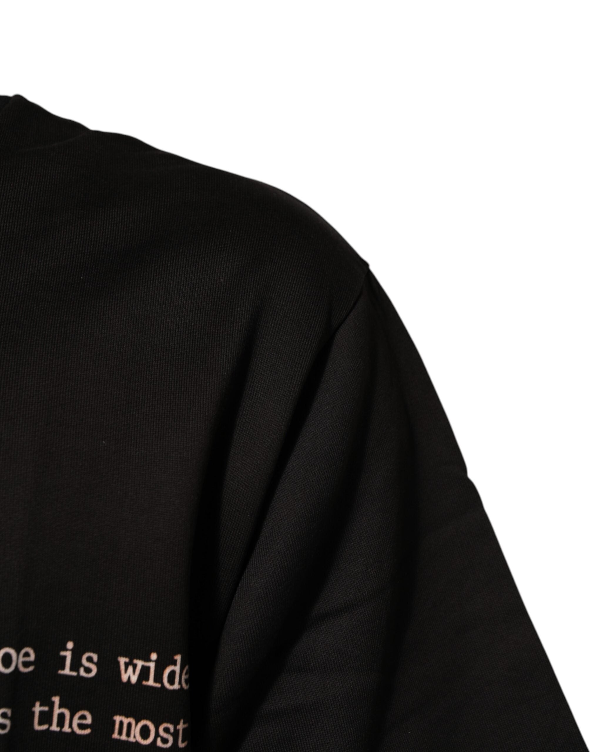 Dolce & Gabbana Schwarzes Marilyn Monroe Baumwoll-T-Shirt mit Rundhalsausschnitt