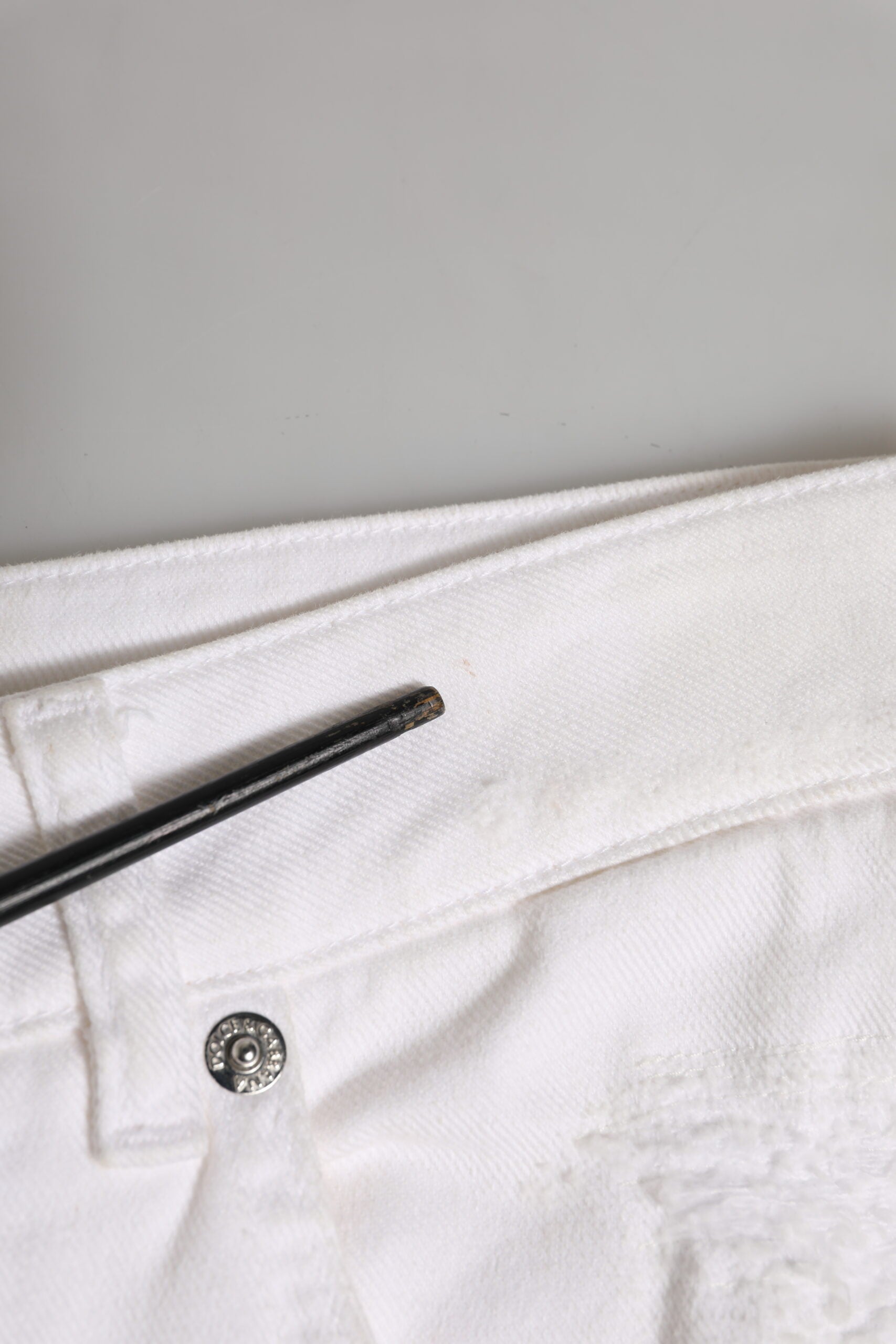 Dolce & Gabbana Weiße zerfetzte BOYFRIEND Denim-Jeans aus Baumwolle