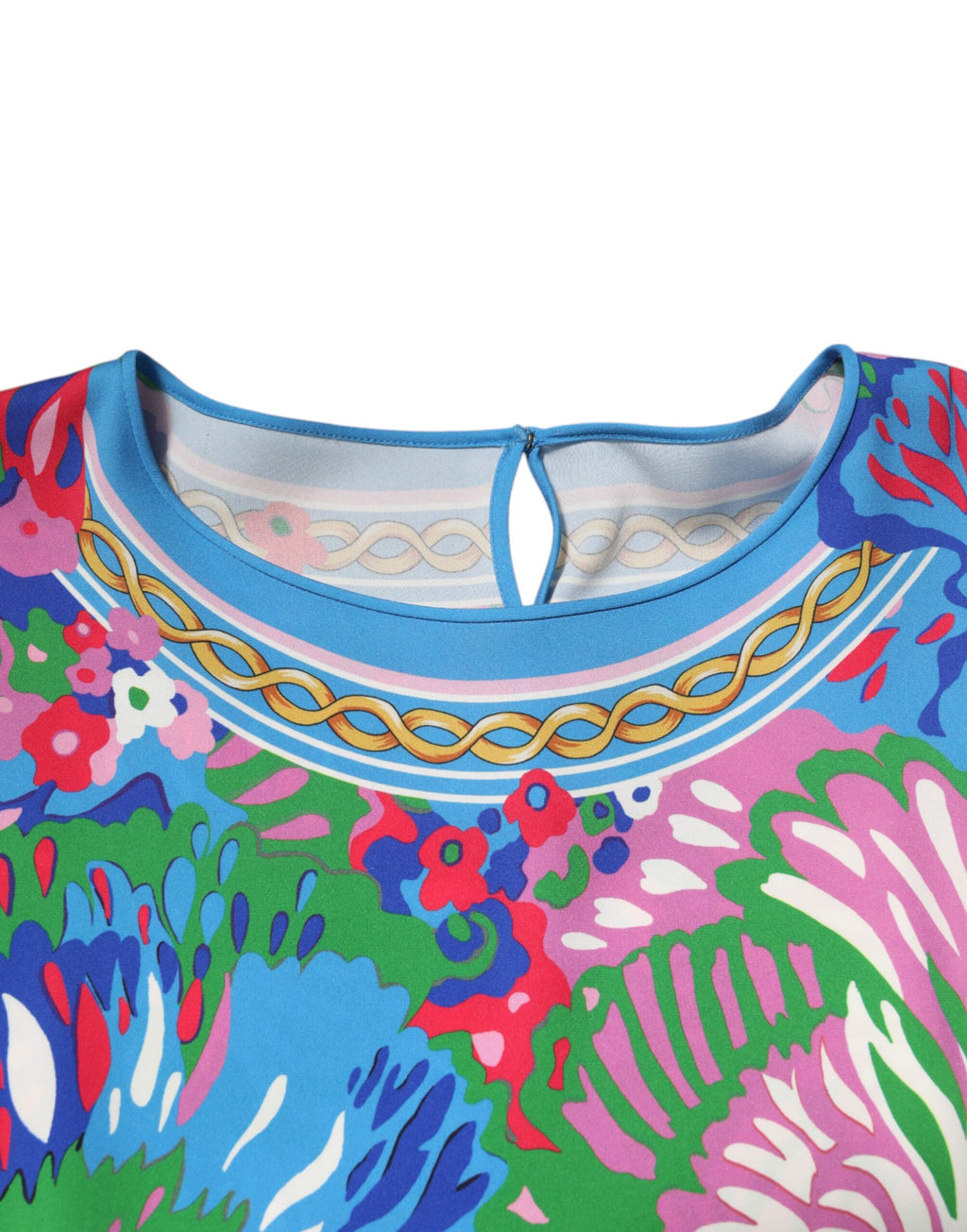 Dolce & Gabbana Multicolor Seidenbluse mit Blumendruck Tunika-Top