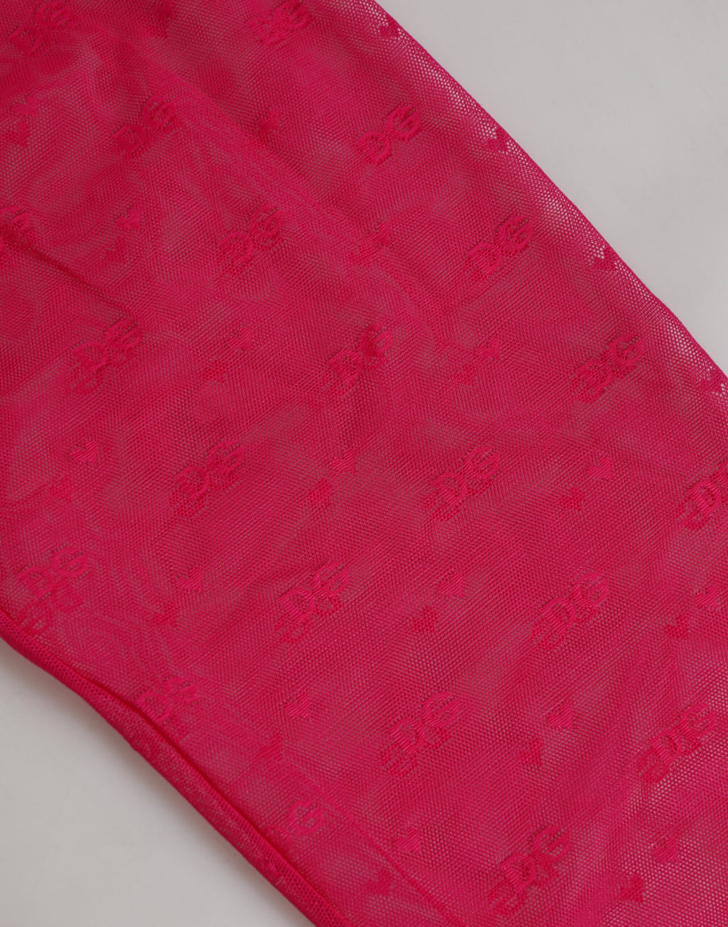 Dolce & Gabbana Fuchsia Nylon Logo Kanten Leggingbroek Ondergoed