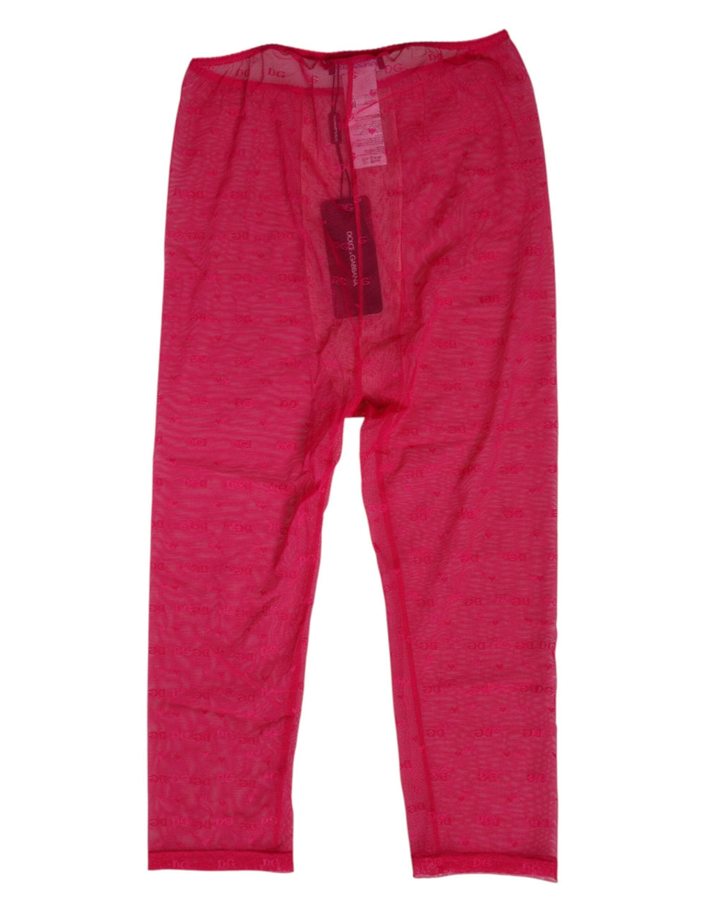 Dolce & Gabbana Fuchsia Logo Spitze Enge Midi-Hose Unterwäsche