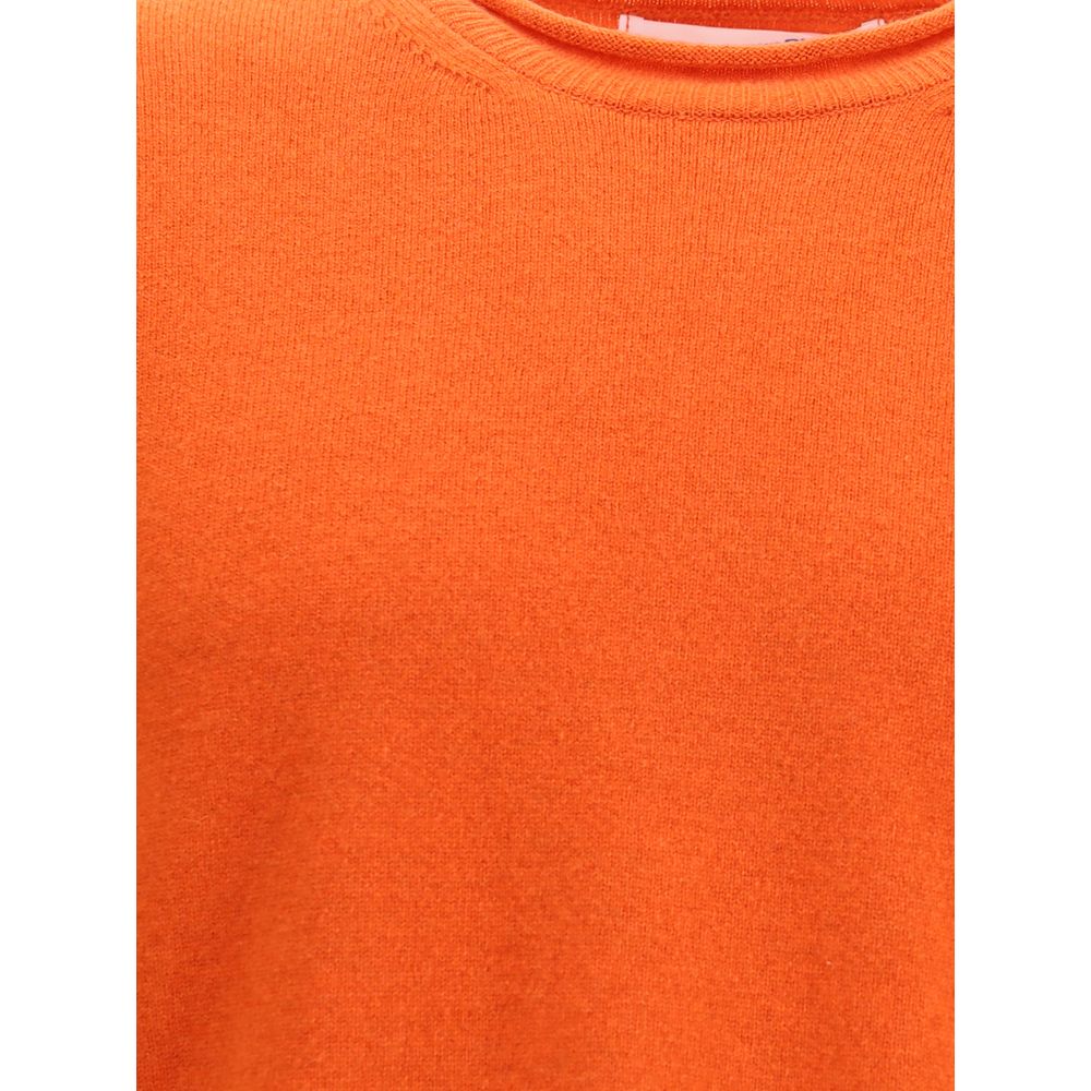 Comme Des Garçons Orangefarbener Woll-Sweatshirt