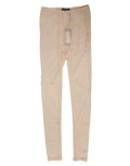 Dolce & Gabbana Beige Nylon Stretch Logo Kanten Leggings Ondergoed
