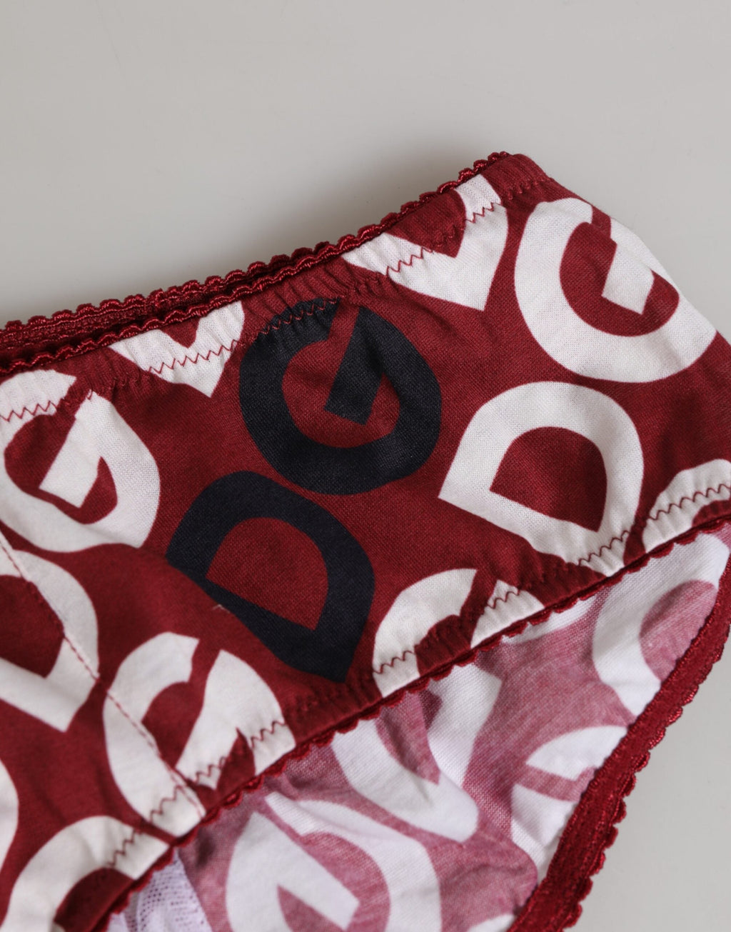 Dolce & Gabbana Bordeaux DG Logo Slip Bottom Brief Unterwäsche
