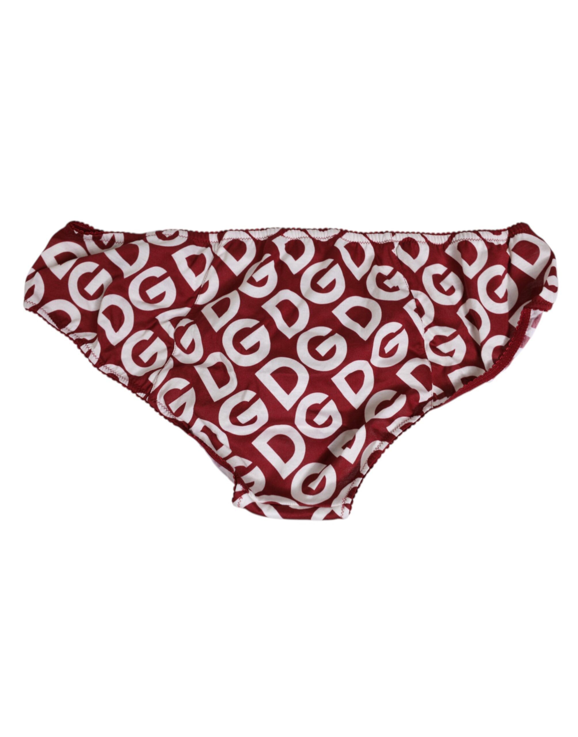 Dolce & Gabbana Bordeaux DG Logo Slip Bottom Brief Unterwäsche