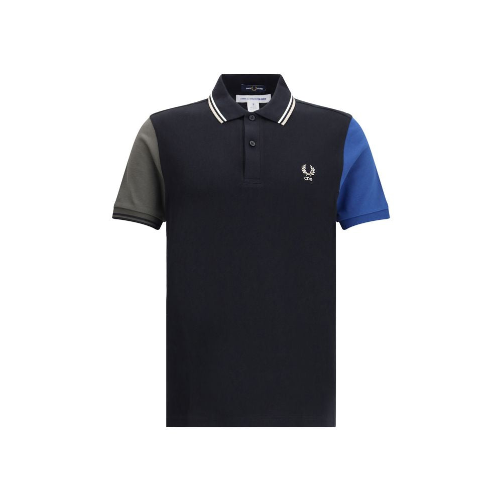 Comme Des Garçons Schwarzes Baumwoll-Poloshirt
