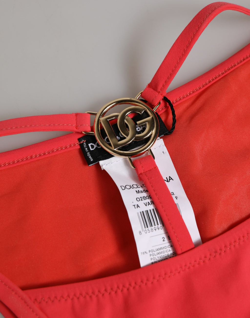 Dolce & Gabbana Rote Nylon Stretch Tanga Slip Unterwäsche